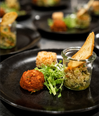 Nahaufnahme von Fingerfood Catering