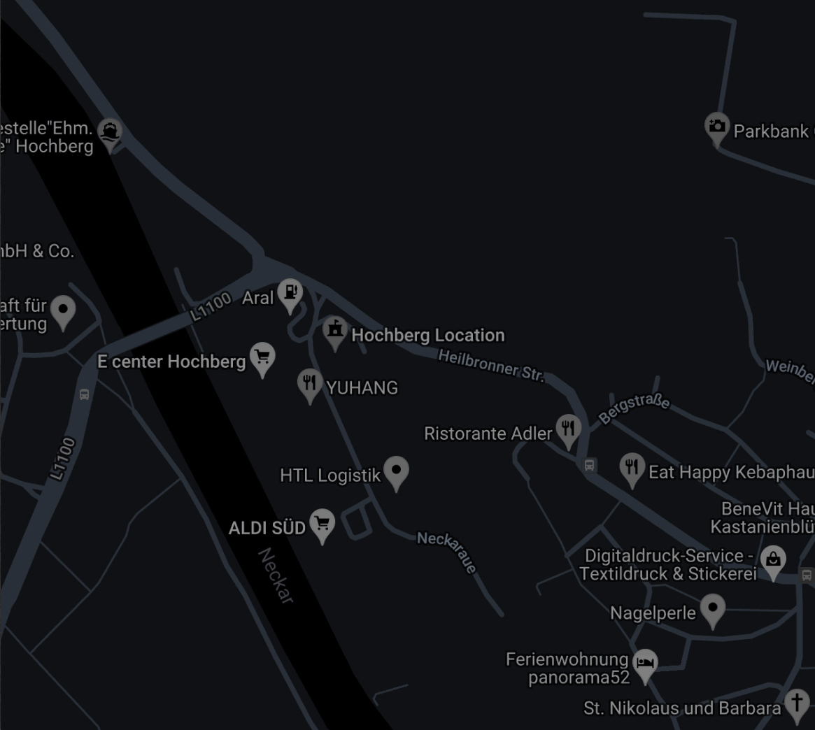 Karten Screenshot mit der Hochberg Location